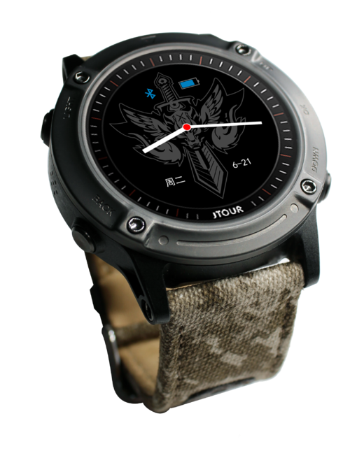 军拓JTOUR铁腕3S《战狼2》电影联名合作纪念款军装户外智能腕表含表带礼盒